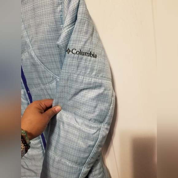 Columbia Omni Heat Winter Ski Parka Jacket Size M Color Light Blue - Picture 4 of 6